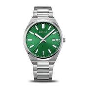 Bering | Silver classic Green Dial 45mm Watch