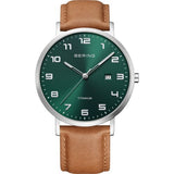 Bering |  Titanium Collection 40mm Leather Watch