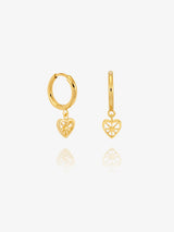 Rachel Jackson | Love Story Heart Huggie Hoops