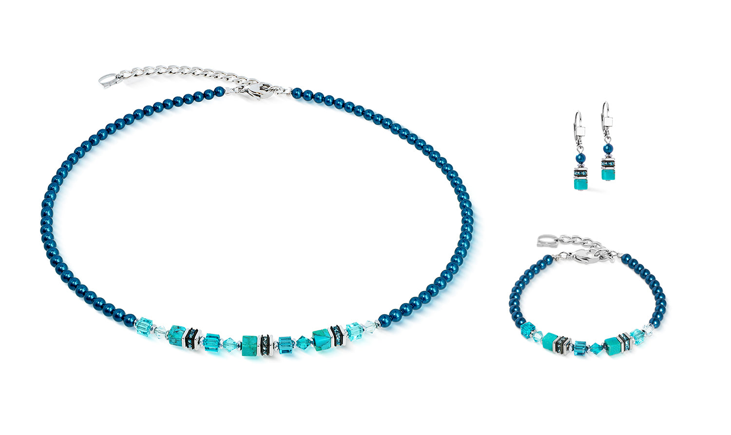 Coeur De Lion | Princess Earrings in Teal Glow