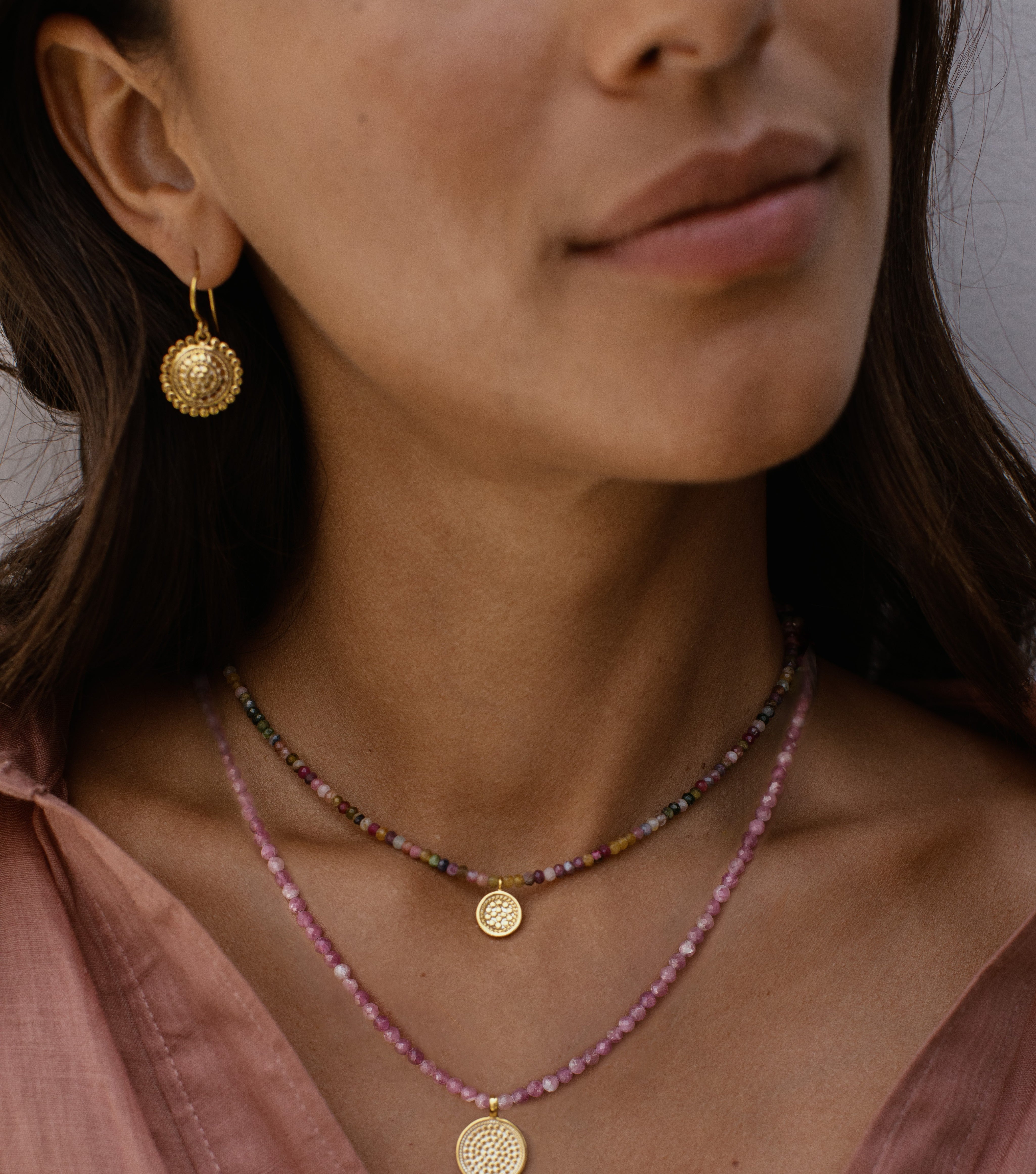 Anna Beck | Scalloped Circle Drop Earrings