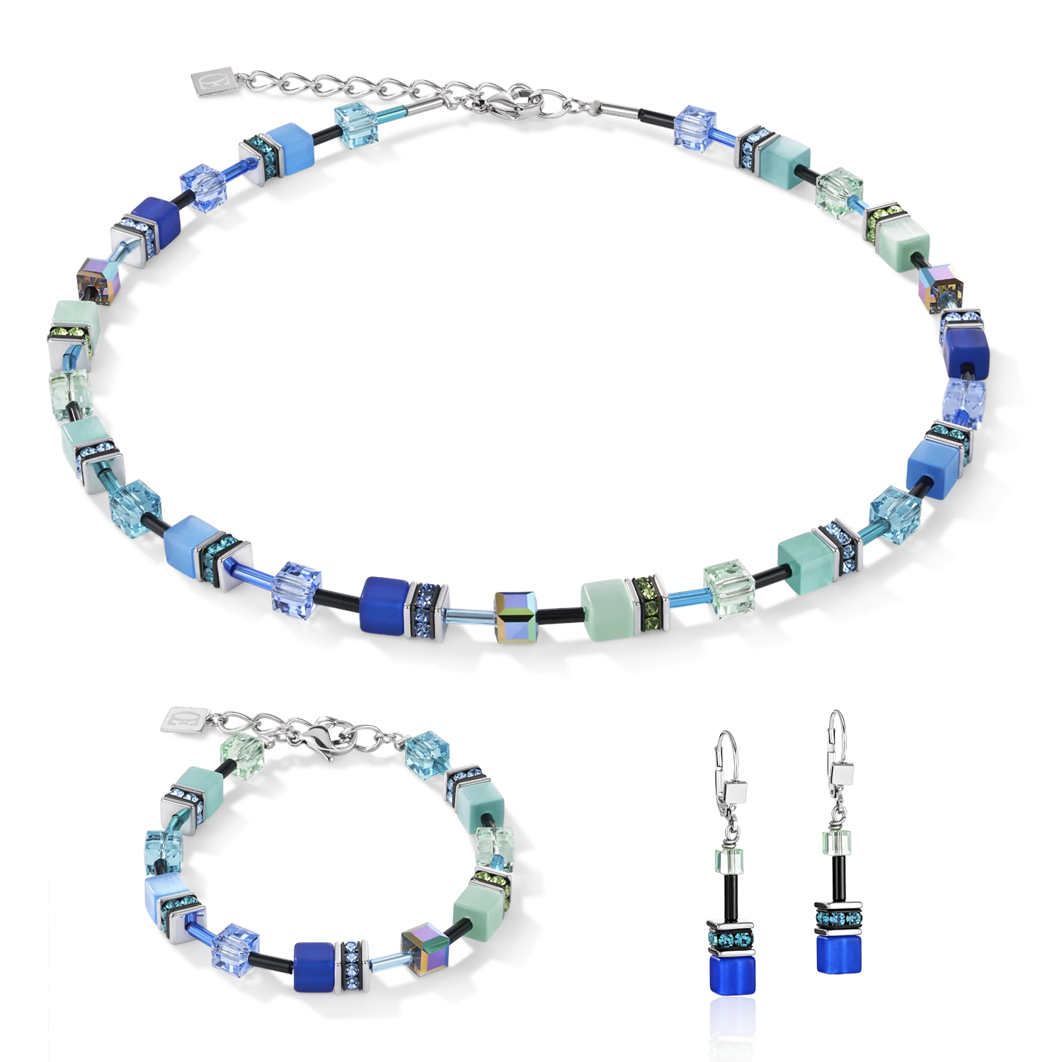 Coeur De Lion | GeoCUBE Iconic Bracelet in Blue + Green