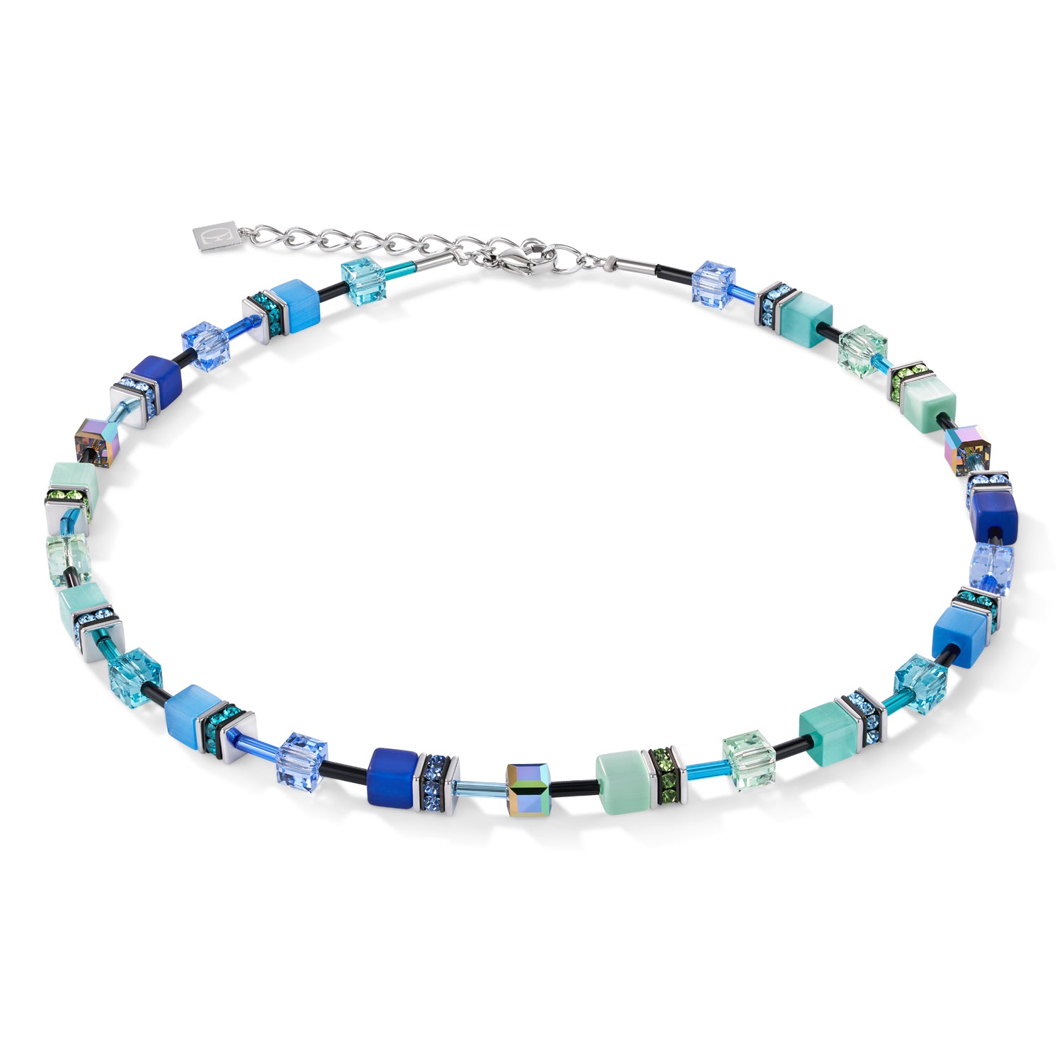 Coeur De Lion | GEOcube Iconic necklace in Blue + Green