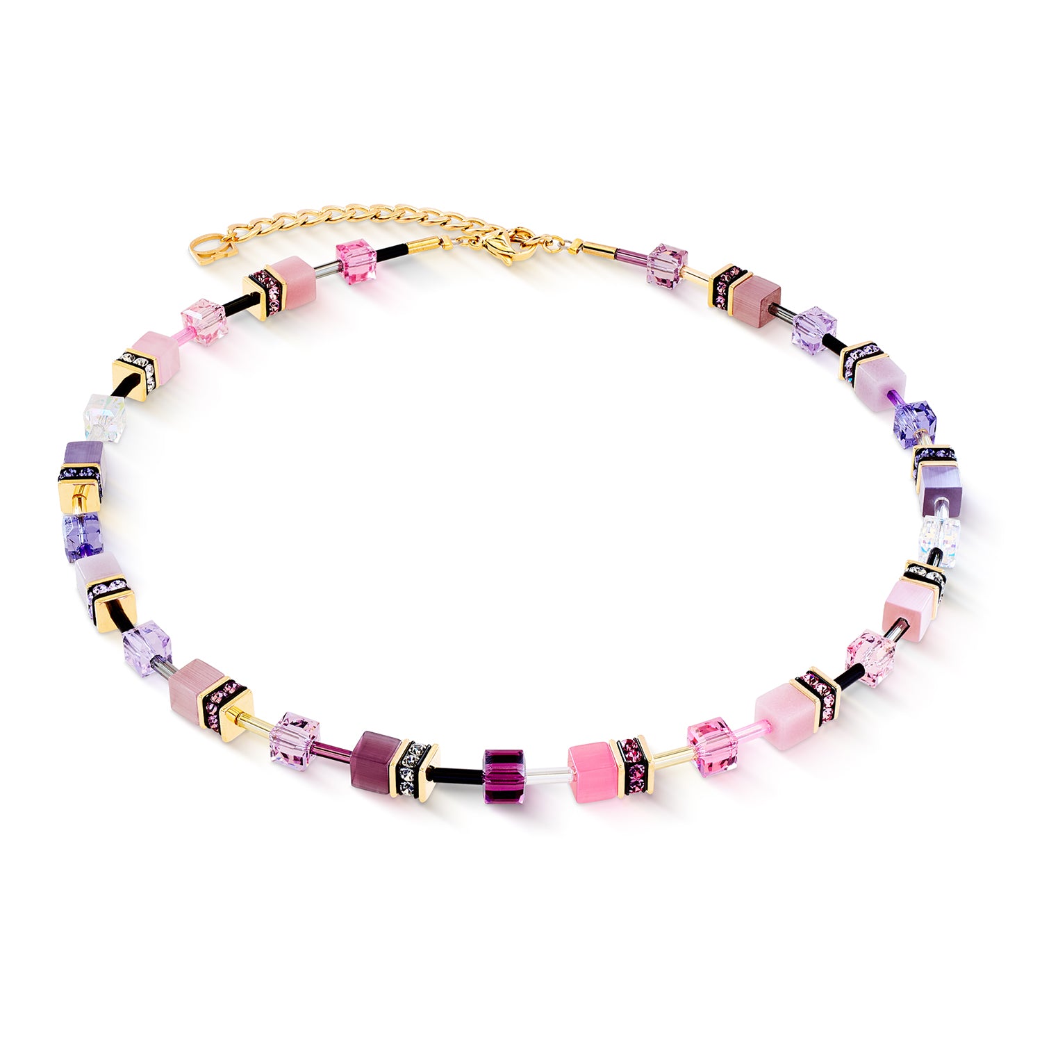 Coeur De Lion | GEOcube Iconic necklace in Pink + Lilac