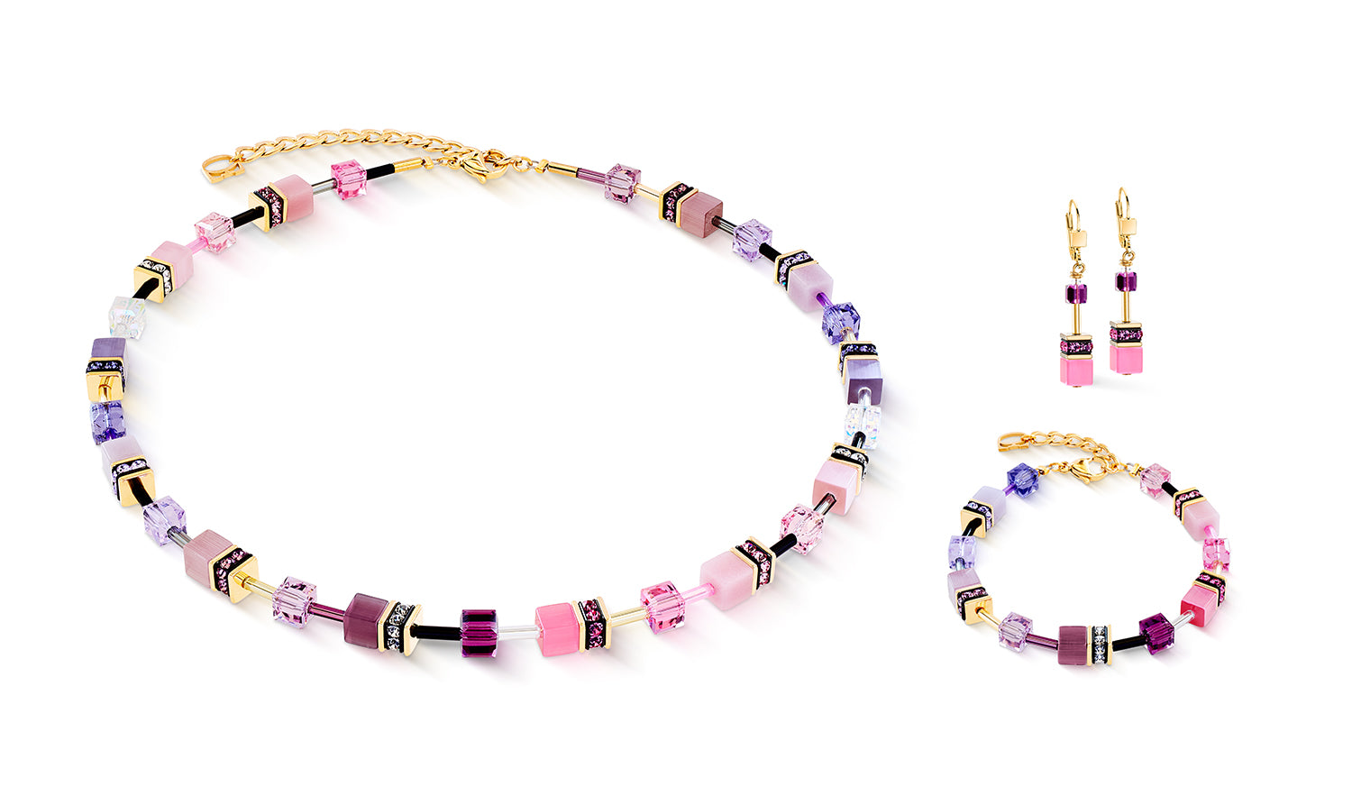 Coeur De Lion | GeoCUBE Iconic Bracelet in Pink + Lilac