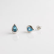 Kit Heath | Coast Pebble Swiss Blue Topaz Stud Earrings