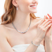Coeur De Lion | Nexus Cube Bracelet in Silver + White