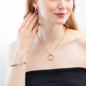 Coeur De Lion | Nexus Cube Bracelet in Gold + Pastel