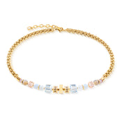 Coeur De Lion | Nexus Cube Necklace in Gold + Pastel