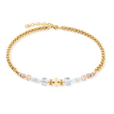 Coeur De Lion | Nexus Cube Necklace in Gold + Pastel