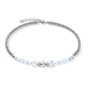 Coeur De Lion | Nexus Cube Necklace in Silver + White