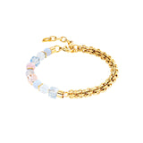 Coeur De Lion | Nexus Cube Bracelet in Gold + Pastel