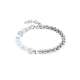 Coeur De Lion | Nexus Cube Bracelet in Silver + White