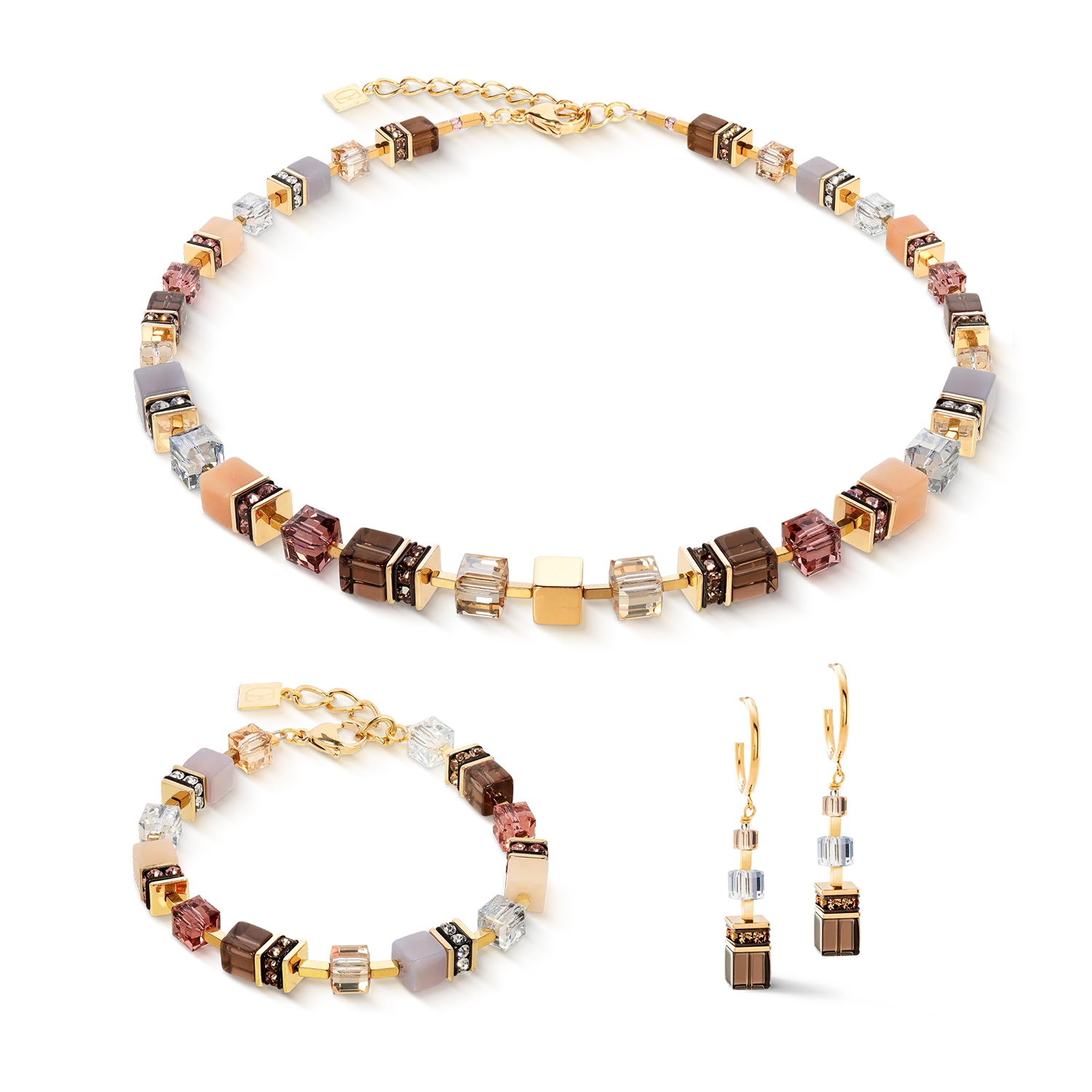 Coeur De Lion | Precious Statement Necklace in Golden Blush