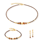 Coeur De Lion | Wave Cube Flow Necklace in Golden brown