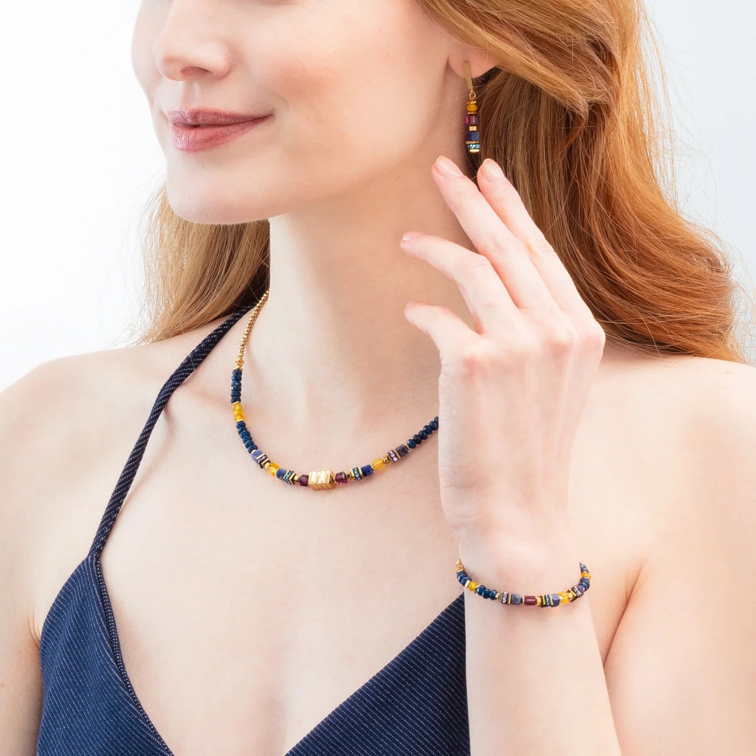 Coeur De Lion | Precious Wave Necklace in Gold Energy