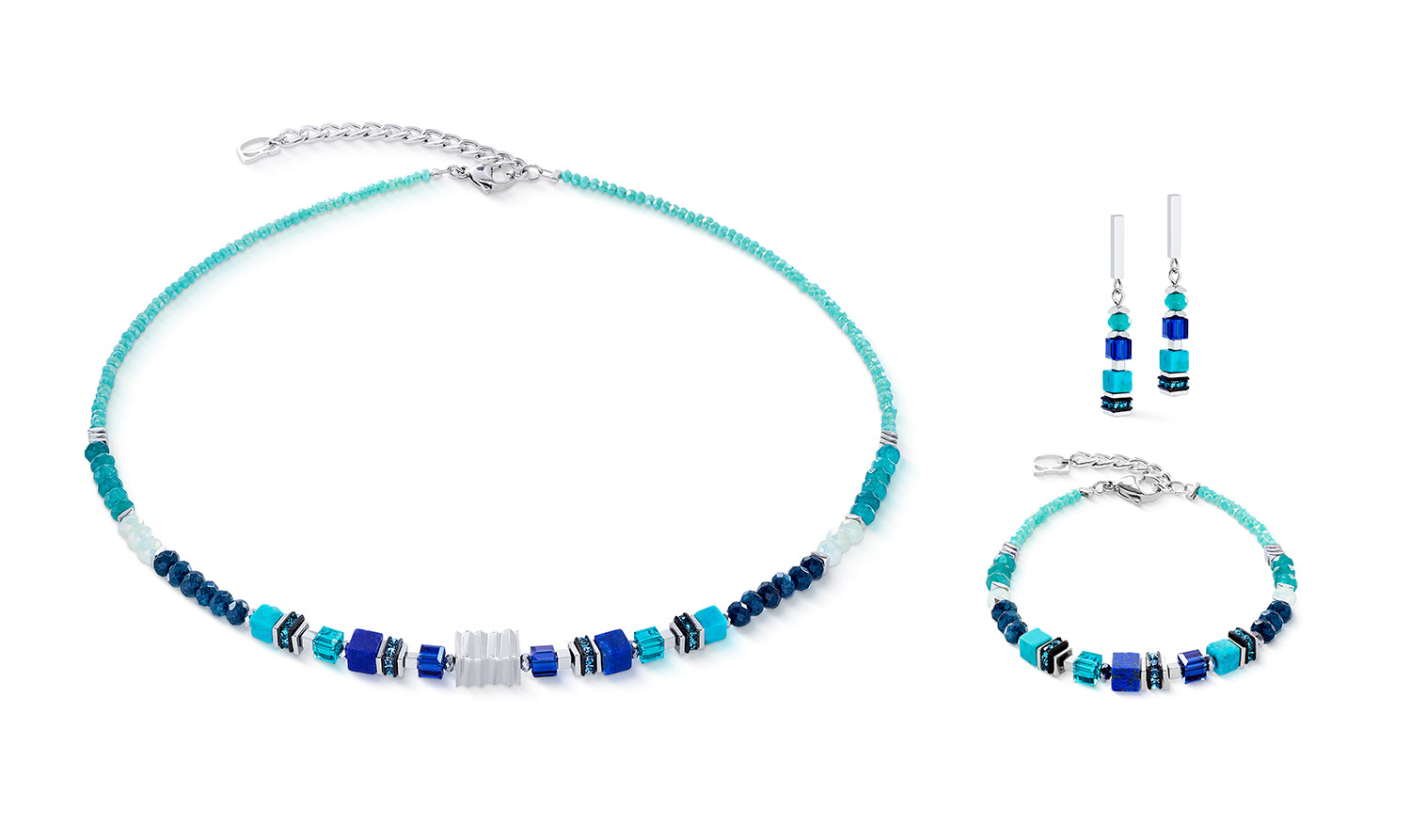 Coeur De Lion | Precious Wave Bracelet in Teal