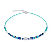 Coeur De Lion | Precious Wave Necklace in Teal