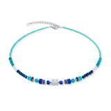 Coeur De Lion | Precious Wave Necklace in Teal