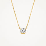 Blush Gold | 14K Gold Solitaire Necklace