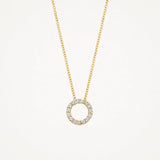Blush Gold | 14K Gold & Zirconia Circle Necklace