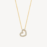 Blush Gold | 14K Gold & Zirconia Heart Necklace