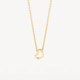 Blush Gold | 14K Open Heart Necklace