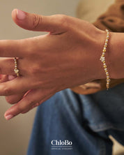 ChloBo | Gold & Silver Inset heart Ring