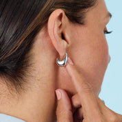 Kit Heath |  Coast pebble Smooth Grande Semi Hoops