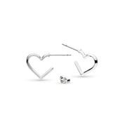 Kit Heath | Love Silver Heart Hoops