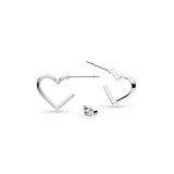 Kit Heath | Love Silver Heart Hoops