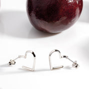 Kit Heath | Love Silver Heart Hoops