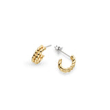 Kit Heath | Marina Rope Golden Semi Hoop Stud Earrings