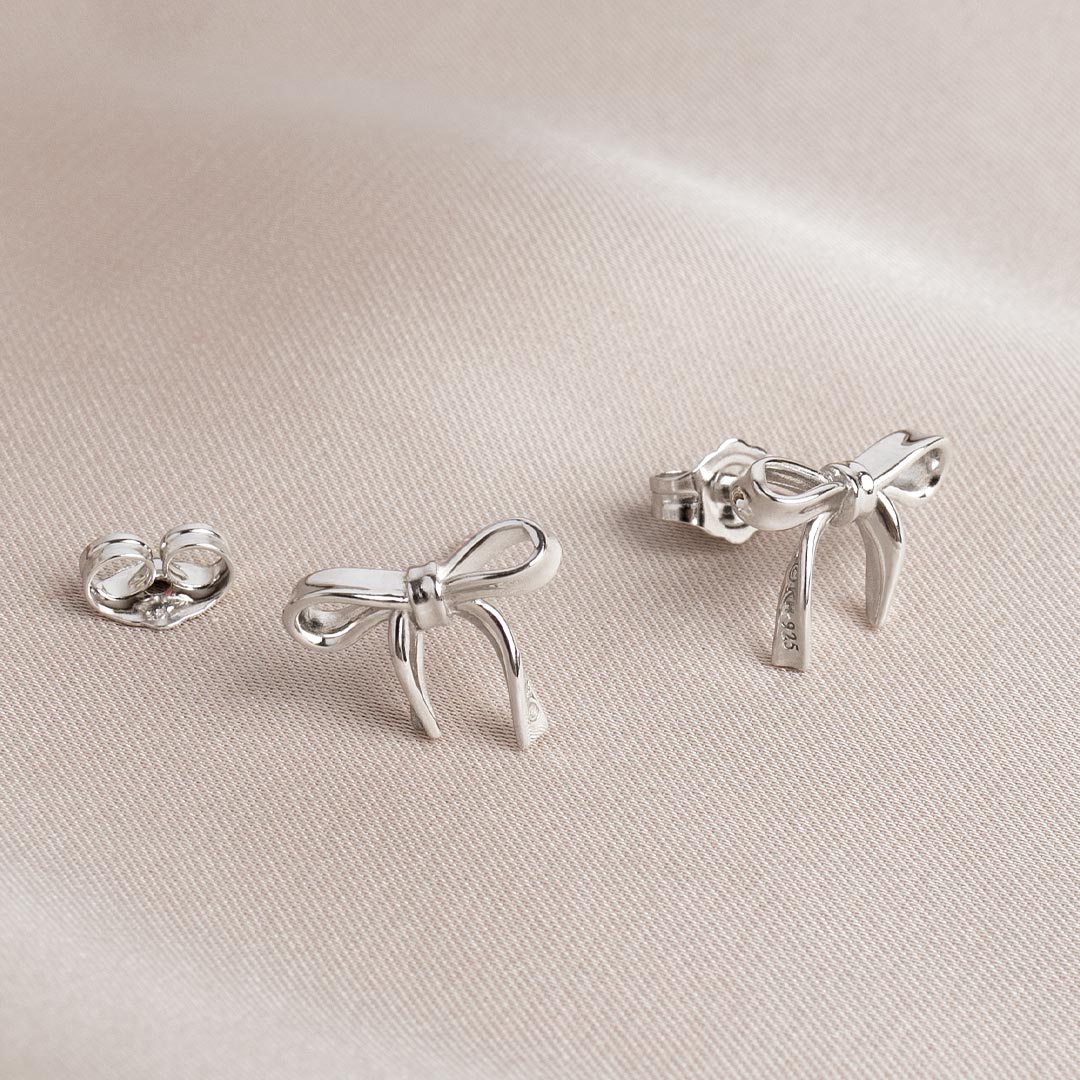 Kit Heath | Serenity Ribbon Bow Dainty Earrings