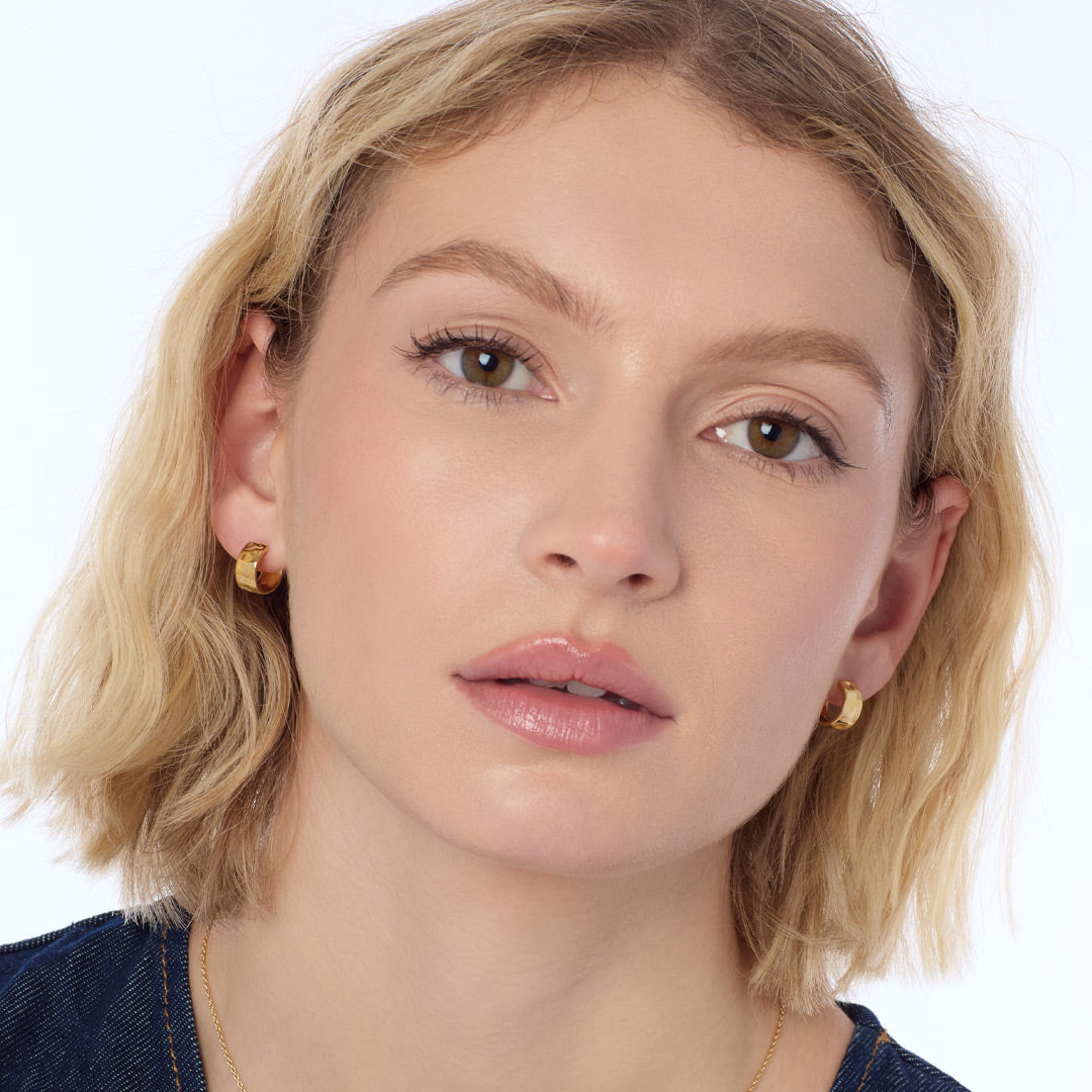 Kit Heath | Mirage Reflect Golden Semi Hoop Earrings