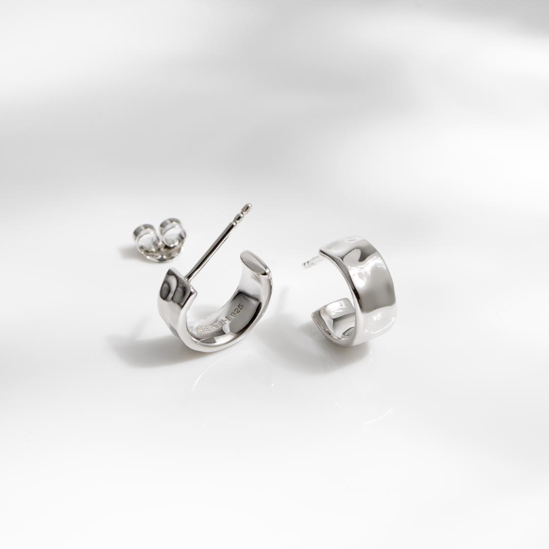 Kit Heath | Mirage Reflect Semi Hoop Stud Earrings