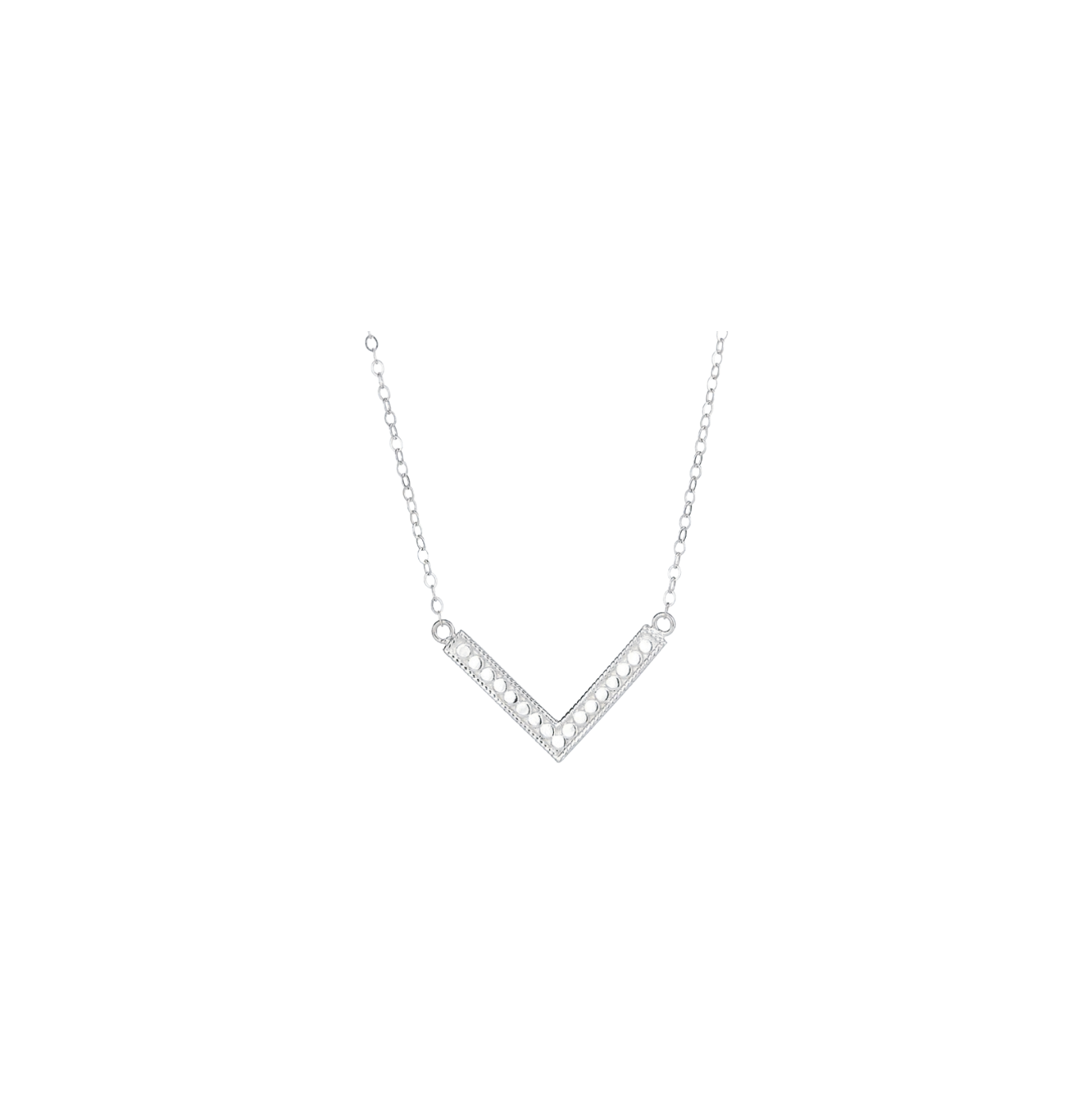 Anna Beck | Small V Necklace in Silver