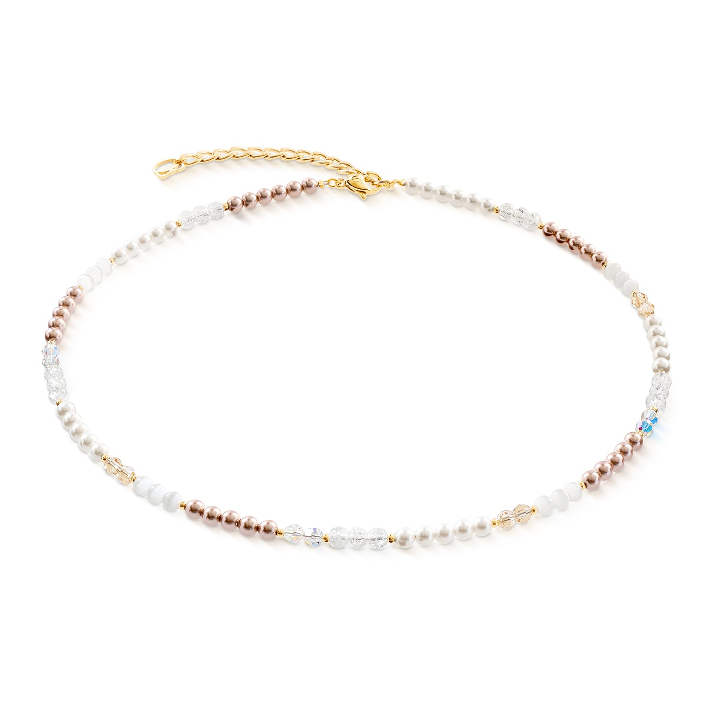 Coeur De Lion | Princess Rhythm Necklace in Gold + Blush