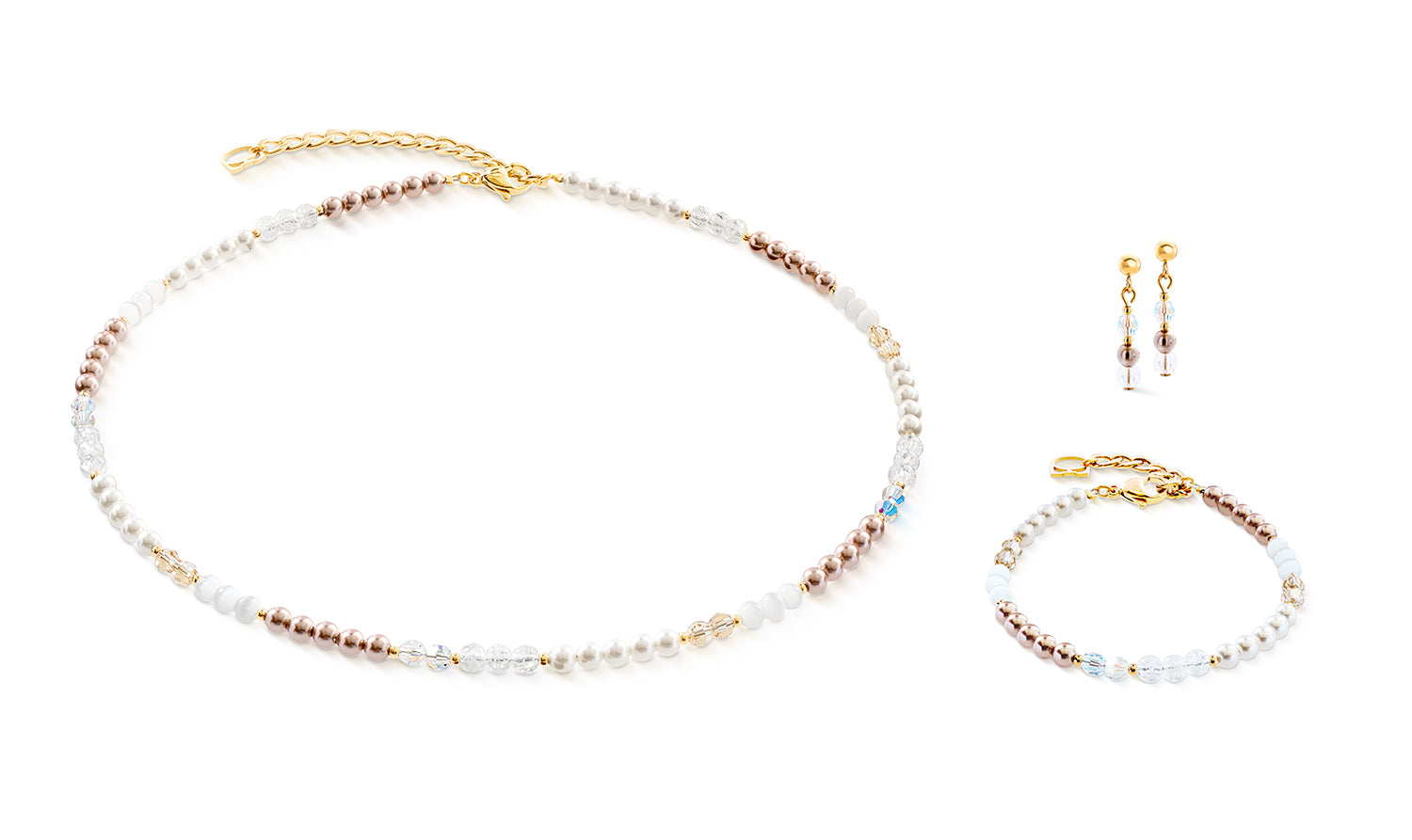 Coeur De Lion | Princess Rhythm Bracelet in Gold + Blush