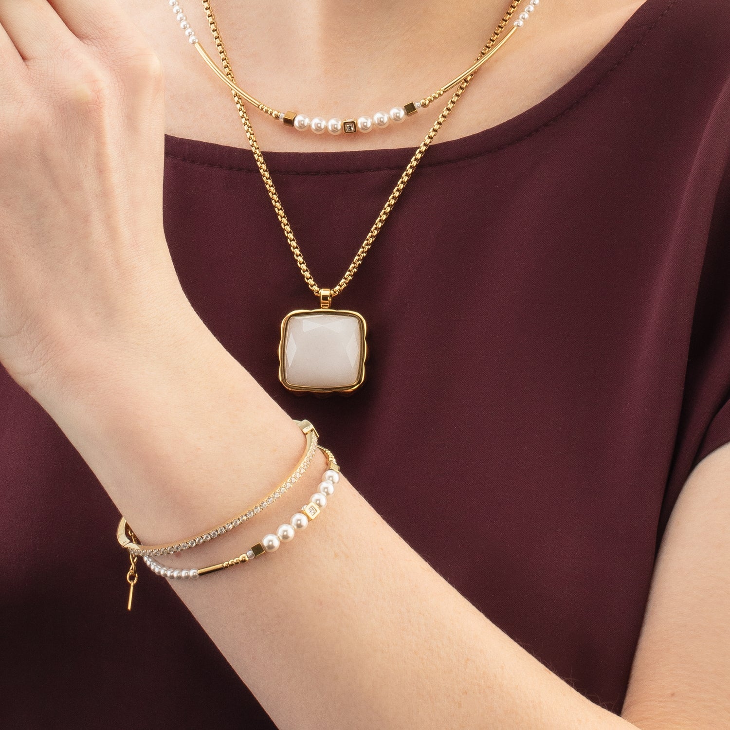 Coeur De Lion | Princess Shimmering Bracelet in Pearl