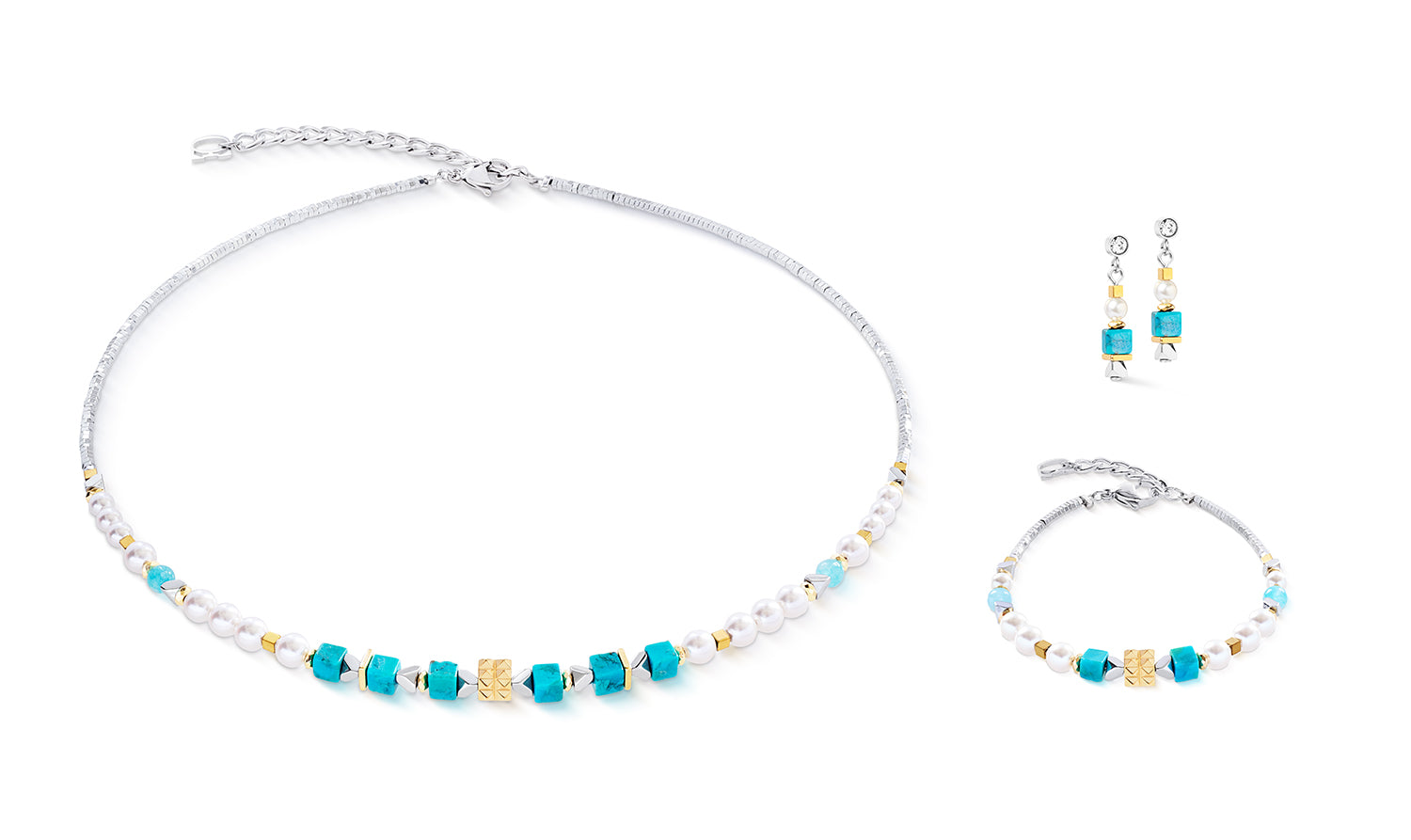 Coeur De Lion | Modern Elegance Spikes Earrings in Turquoise