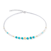 Coeur De Lion | Modern Elegance Spikes Necklace in Turquoise