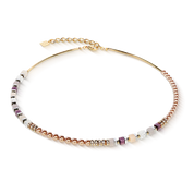 Coeur De Lion | Precious Fusion Offset necklace in Champagne & Blush