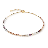 Coeur De Lion | Precious Fusion Offset necklace in Champagne & Blush