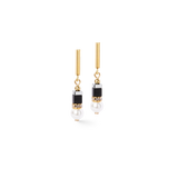 Coeur De Lion | Precious Fusion Earrings in Black & Pearl