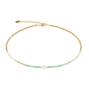 Coeur De Lion | Lagoon Necklace in Pearl & Mint Green