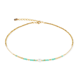 Coeur De Lion | Lagoon Necklace in Pearl & Mint Green