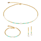 Coeur De Lion | Lagoon Necklace in Pearl & Mint Green