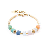 Coeur De Lion | Precious Statement Cubes Bracelet in Gentle Pastel