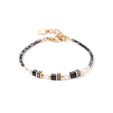 Coeur De Lion | Sparkling Princess Bracelet in Black & Gold